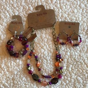 Necklace, Earrings, and Bracelet